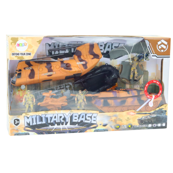 Zestaw Militarny Czołg Wojskowy Helikopter Śmigłowiec Spadochroniarz Dźwięki