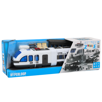 Pociąg Pasażerski Tory Do Skręcania Majsterkowania DIY Dźwięki Światła