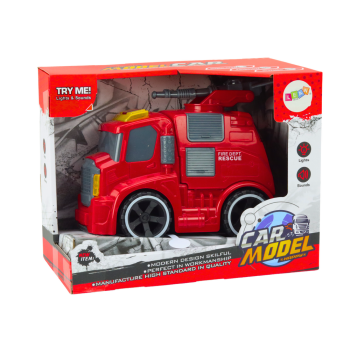 Straż Pożarna Wóz Strażacki Armatka Dźwięki Światła Napęd Czerwony