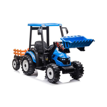 Traktor Na Akumulator Z Przyczepą Hercules Niebieski 24V