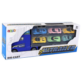 Mega Auto Tir Laweta 6 Resoraków z Rampą Walizka Na Auta