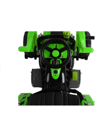 Traktor Koparko-Ładowarka Na Akumulator Dla Dzieci Z Ruchomą Łyżką Zielona