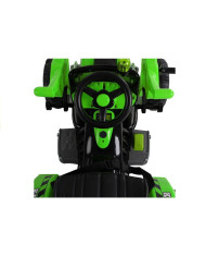 Traktor Koparko-Ładowarka Na Akumulator Dla Dzieci Z Ruchomą Łyżką Zielona