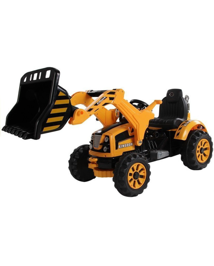 Traktor na akumulator z Łyżką Koparka Pomarańczowy