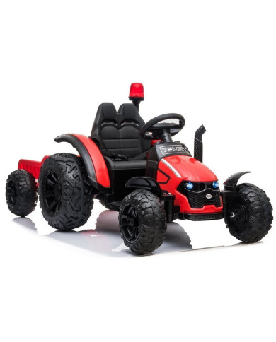 Traktor na akumulator z Przyczepą HZB-200 Światła LED MP3 Czerwony
