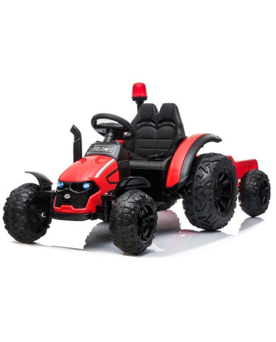 Traktor na akumulator z Przyczepą HZB-200 Światła LED MP3 Czerwony