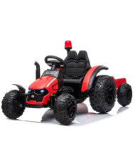 Traktor na akumulator z Przyczepą HZB-200 Światła LED MP3 Czerwony