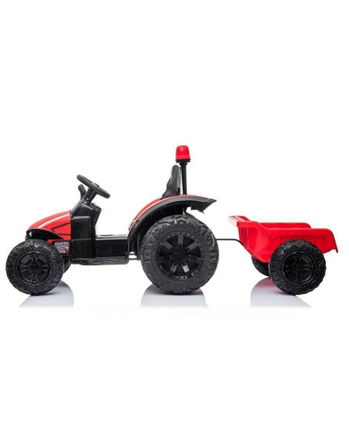 Traktor na akumulator z Przyczepą HZB-200 Światła LED MP3 Czerwony