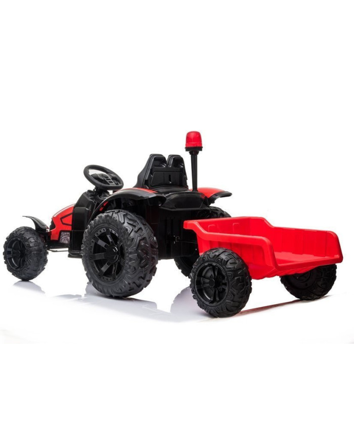 Traktor na akumulator z Przyczepą HZB-200 Światła LED MP3 Czerwony