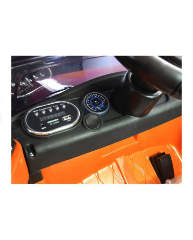 Auto na Akumulator HL1638 Dla Dzieci Światła LED MP3 Pilot Pomarańczowe