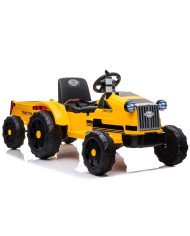 Traktor na Akumulator z Przyczepą CH9959 Światła LED Pilot Radio Żółty