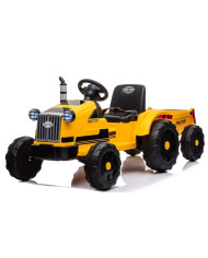 Traktor na Akumulator z Przyczepą CH9959 Światła LED Pilot Radio Żółty