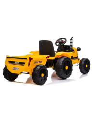 Traktor na Akumulator z Przyczepą CH9959 Światła LED Pilot Radio Żółty