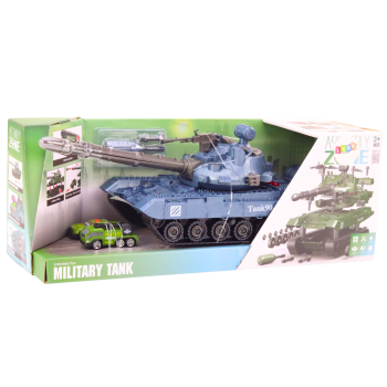 Czołg Pojazd Wojskowy DIY Do Rozkręcania Niebieski Dźwięki Zestaw Resoraki