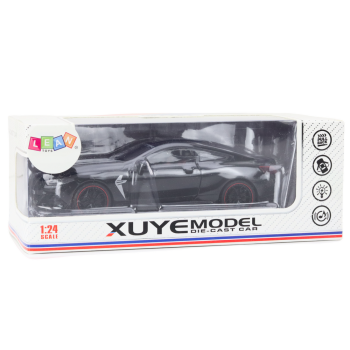 Auto Sportowe Metalowe Napęd Frykcyjny Otwierane Elementy 1:24 Czarne
