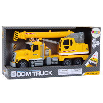 Ciężarówka Żółty Dźwig Z Napędem Frykcyjnym Efekty Świetlne i Dźwiękowe