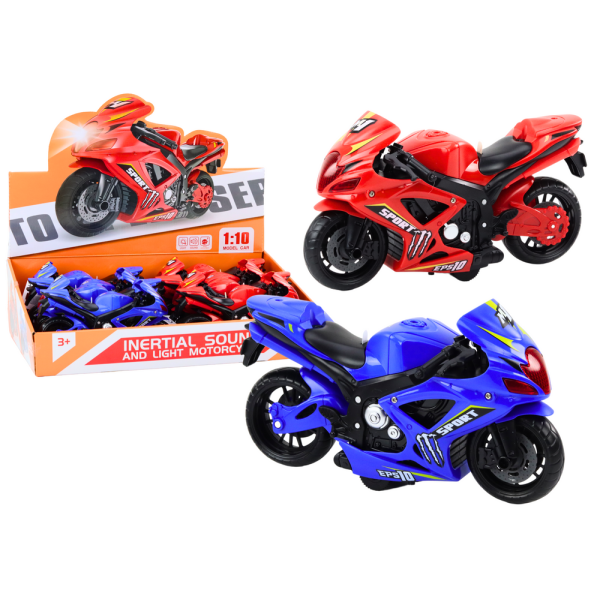 Motocykl Sportowy Napęd Frykcyjny Światło i Dźwięk 2 Kolory