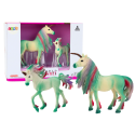Figurki Kolekcjonerskie Jednorożec z Małym Zielony 2 El