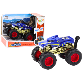 Autko Pojazd Terenowy Duże Koła Gumowe Niebieski