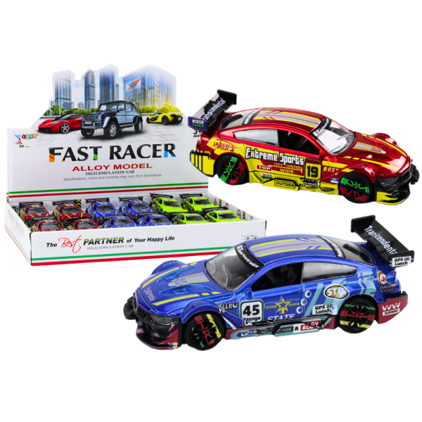 Samochód Sportowy Auto Metalowe Wyścigowe 1:36 Napęd Mix