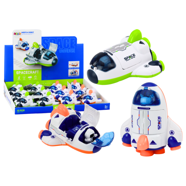 Mały Statek Kosmiczny Jeżdżący Otwierany Kokpit Zielony Pomarańczowy