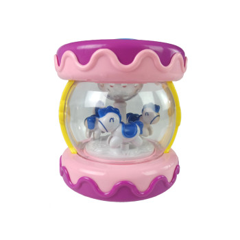 Kolorowy Bębenek z Karuzelą Odgłosy Zwierząt Róż