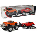 Zestaw Pojazdów Pomarańczowy Monster Truck Czerwone BMW Laweta 58 cm