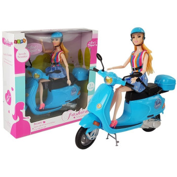 Lalka ze Skuterem Kask Akcesoria