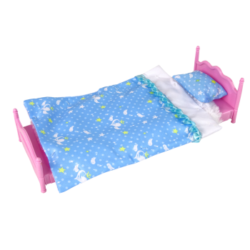 Lalka Meble Zestaw Łóżko Szafa Toaletka