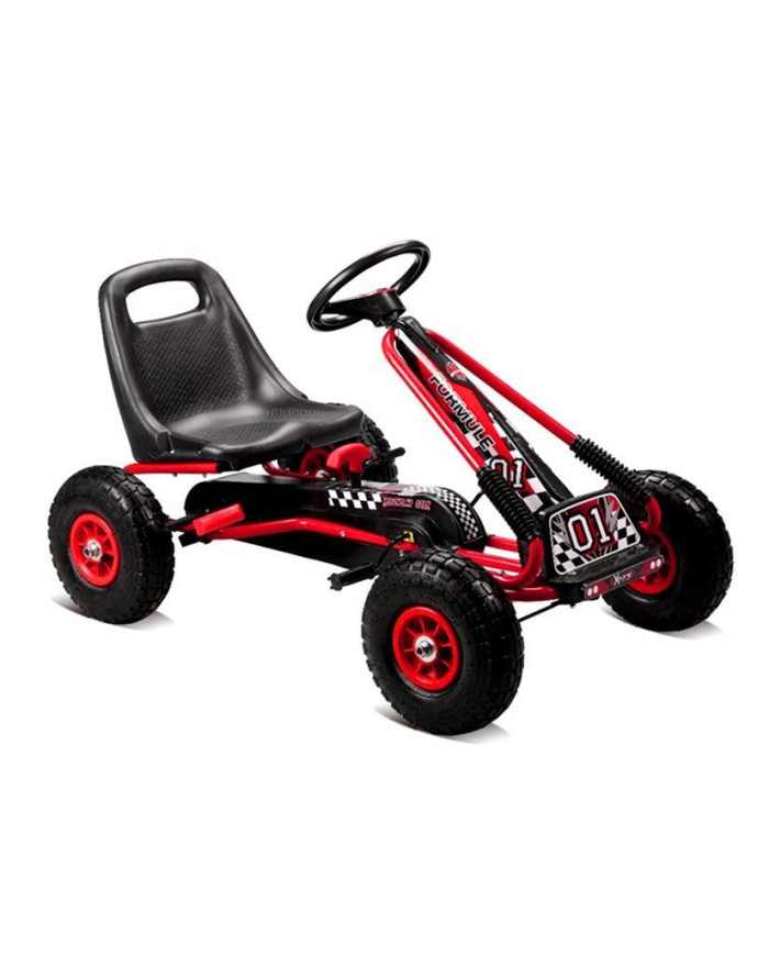 Gokart Czerwony A-15 Pompowane Koła