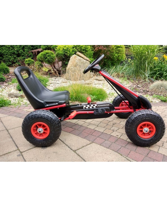 Gokart Czerwony A-15 Pompowane Koła