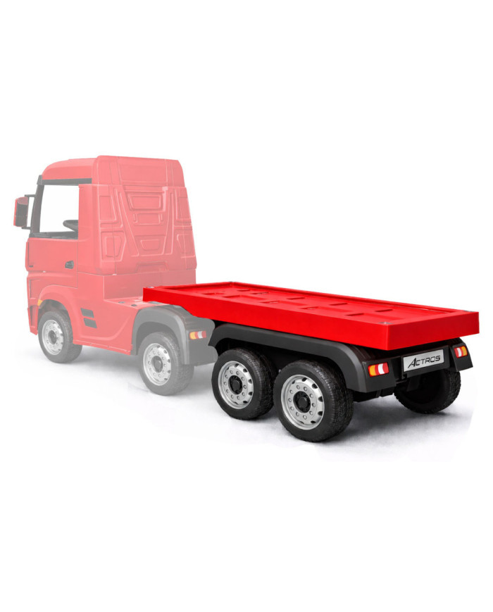 Naczepa do pojazdu na akumulator HL358 Mercedes Scania Actros czerwona