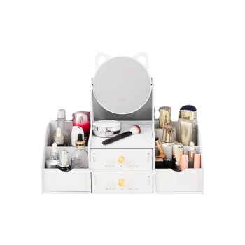 Mała Toaletka Dziecięca Lustro Z Uszami Szufladki Drewniana Biała