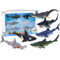 Figurki Pojazdy Zwierzęta Morskie Napęd Frykcyjny Rekin Orka 6 Szt
