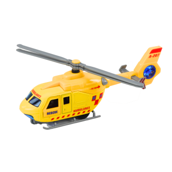 Helikopter Ratunkowy Policyjny Strażacki Metalowy Napęd Otwierane Drzwi