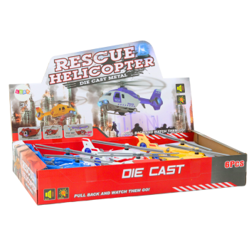 Helikopter Ratunkowy Policyjny Strażacki Metalowy Napęd Otwierane Drzwi