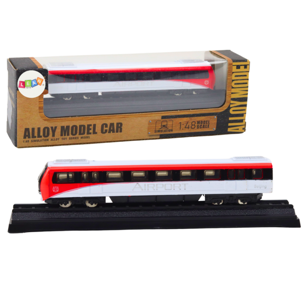 Model Kolekcjonerski Pociąg Czerwono-Biały 1:48 Metalowy