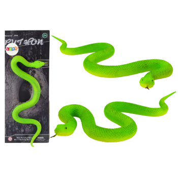 Figurka Wąż Realistyczny Guma Termoplastyczna Zielony