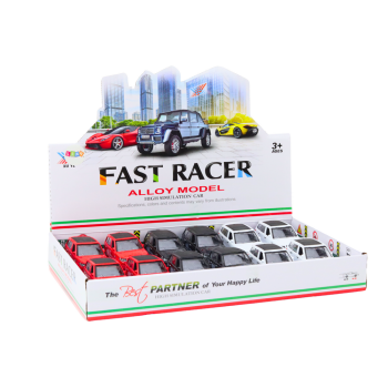 Samochód Osobowy 1:36 Napęd Metalowy Czarny Biały Czerwony