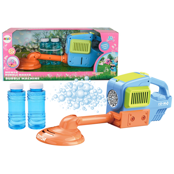 Maszyna Do Baniek Mydlanych Kosiarka Podkaszarka Dwa Płyny Niebieska