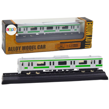 Model Kolekcjonerski Pociąg Wagon 1:48 Metalowy Srebrny