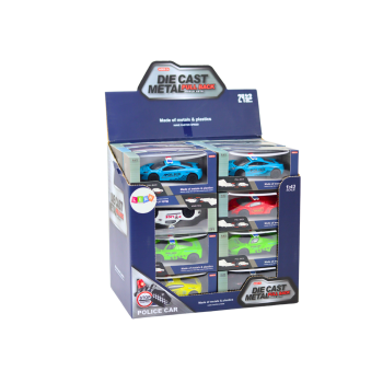 Autko Resorak Policyjny 1:43 Metalowy Napęd Gumowe Koła