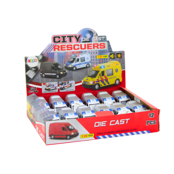 Auto Policyjne 1:32 Otwierane Drzwi Światła Dźwięki Napęd