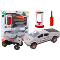 Zestaw Nowoczesne Auto z Quadem Do Rozkręcania DIY Siwy