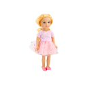 Lalka W Sukience Z Tiulem Różowa Blond Włosy 18'