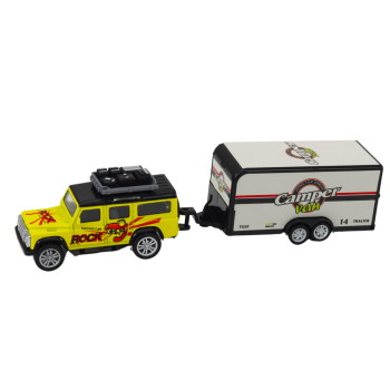 Autko Terenowe Z Przyczepą Kamperem Napęd Metalowe