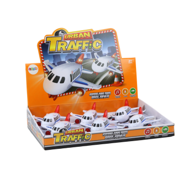 Samolot Pasażerski Światła Dźwięki Napęd Biały