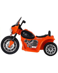 Motor na Akumulator Trójkołowy JT568 Policja Dla Dzieci LED Pomarańczowy
