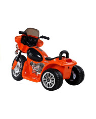 Motor na Akumulator Trójkołowy JT568 Policja Dla Dzieci LED Pomarańczowy