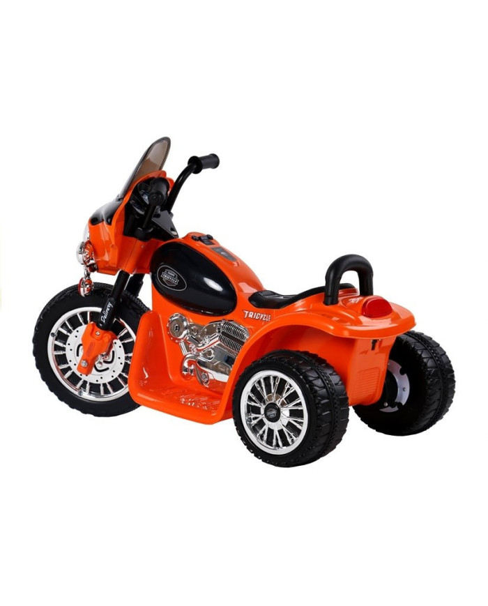 Motor na Akumulator Trójkołowy JT568 Policja Dla Dzieci LED Pomarańczowy